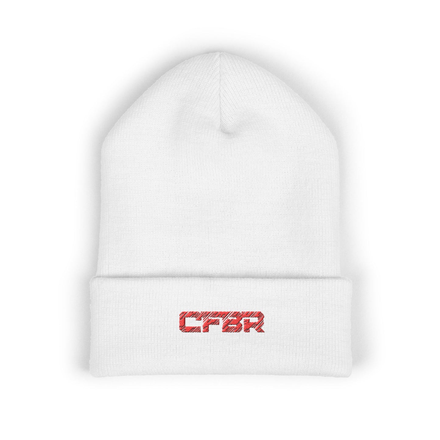 Embroidered 'CFBR' Classic Cuffed Beanie — Minimal Streetwear Knit Hat