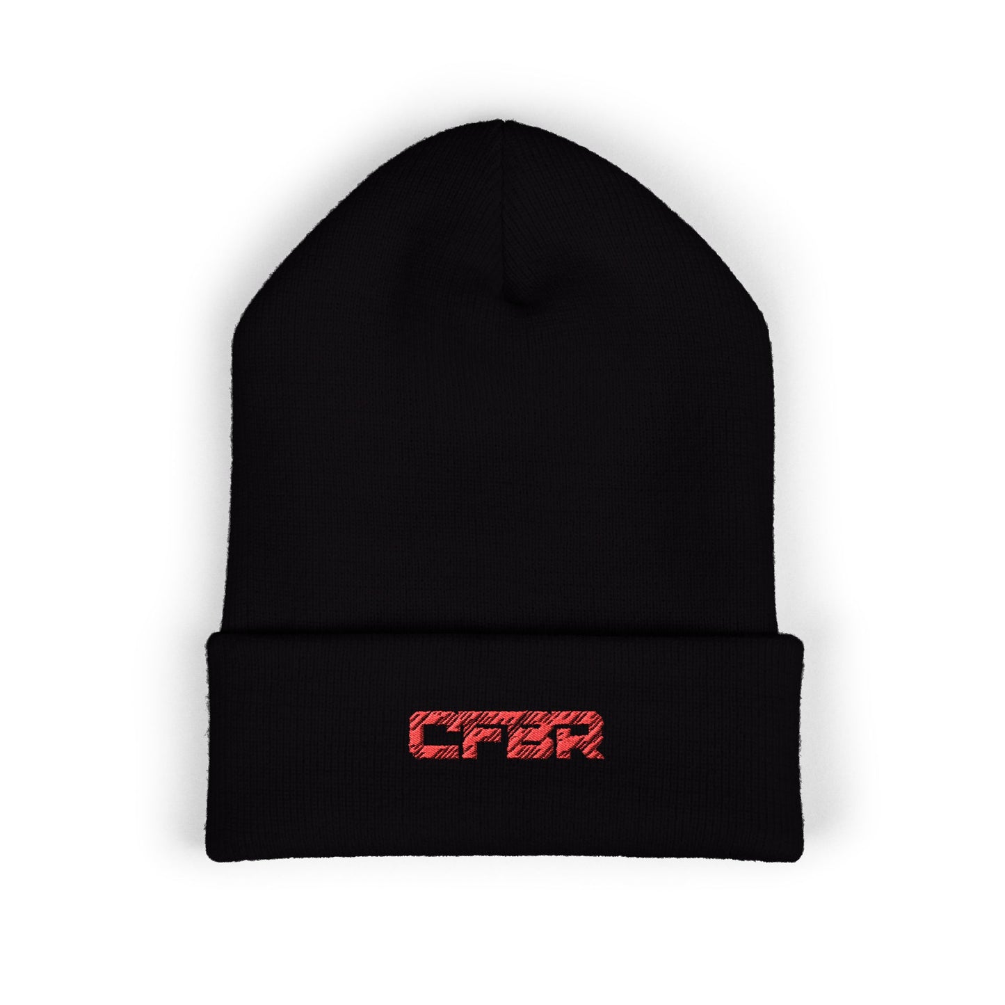 Embroidered 'CFBR' Classic Cuffed Beanie — Minimal Streetwear Knit Hat